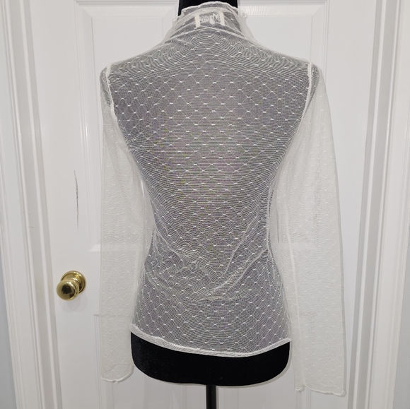 Show me your Mumu, Women's Size Small Sheer Blouse - Picture 3 of 10